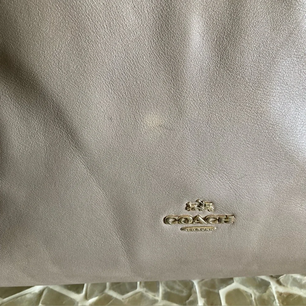 Coach Edie 31 Color-Blocked Shoulder Bag in natural/black